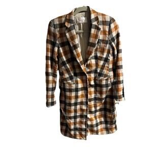 Suistudio Italian Wool & Cashmere Blazer Jacket /Coat Women’s plaid Small